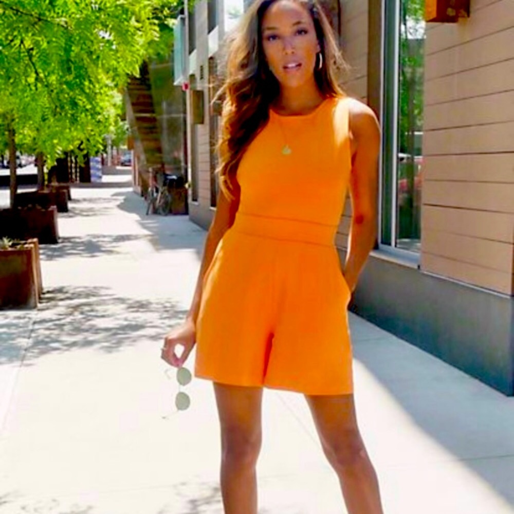 Tie-Back Cotton Romper